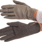 Sakkas Pamb Faux Leather Heather Knit Button Front Warm Winter Touch Screen Gloves