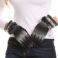 Sakkas Sophie Ombre Knitted Faux Fur Wrist Band Touch Screen Capable Gloves