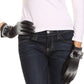 Sakkas Sophie Ombre Knitted Faux Fur Wrist Band Touch Screen Capable Gloves