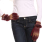 Sakkas Sophie Ombre Knitted Faux Fur Wrist Band Touch Screen Capable Gloves