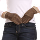 Sakkas Rayanne Soft Classic Knit Faux Leather Wrist Band Touch Screen Warm Gloves