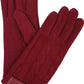 Sakkas Rayanne Soft Classic Knit Faux Leather Wrist Band Touch Screen Warm Gloves