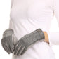 Sakkas Rayanne Soft Classic Knit Faux Leather Wrist Band Touch Screen Warm Gloves