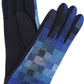 Sakkas Kade Pixel Ombre Multi Colored Patterned Warm Touch Screen Winter Gloves