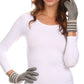 Sakkas Oda Warm Striped Wool Cuff Winter Touch Screen Wrist Length Gloves