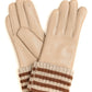 Sakkas Oda Warm Striped Wool Cuff Winter Touch Screen Wrist Length Gloves