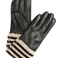 Sakkas Oda Warm Striped Wool Cuff Winter Touch Screen Wrist Length Gloves