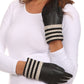 Sakkas Oda Warm Striped Wool Cuff Winter Touch Screen Wrist Length Gloves