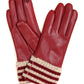 Sakkas Oda Warm Striped Wool Cuff Winter Touch Screen Wrist Length Gloves