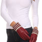 Sakkas Oda Warm Striped Wool Cuff Winter Touch Screen Wrist Length Gloves