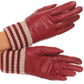 Sakkas Oda Warm Striped Wool Cuff Winter Touch Screen Wrist Length Gloves