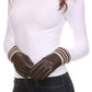 Sakkas Oda Warm Striped Wool Cuff Winter Touch Screen Wrist Length Gloves