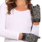 Sakkas Lilith Heather Knit Wrist Length Touch Screen Wrist Snap Winter Gloves