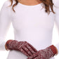 Sakkas Lilith Heather Knit Wrist Length Touch Screen Wrist Snap Winter Gloves