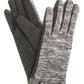 Sakkas Lilith Heather Knit Wrist Length Touch Screen Wrist Snap Winter Gloves