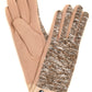 Sakkas Lilith Heather Knit Wrist Length Touch Screen Wrist Snap Winter Gloves