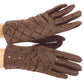 Sakkas Emie Quilted and Lace Super Soft Warm Driving Gloves Touch Screen Capable