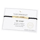 Gold Dipped BE KIND Message Bar Pointed Rope Bracelet