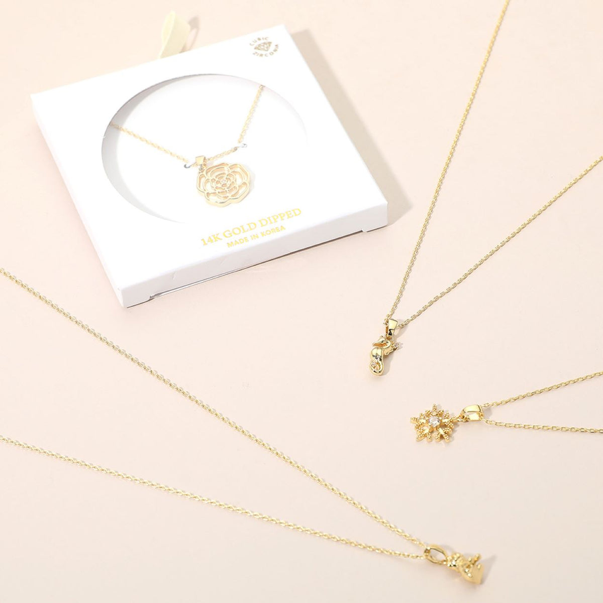 14K Gold Dipped CZ Stone Paved Festive Bell Pendant Necklace