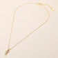 14K Gold Dipped CZ Stone Paved Festive Bell Pendant Necklace