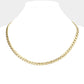 16 INCH, 5mm Stainless Steel Cuban Chain Necklace