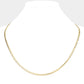 18 INCH, 4mm Stainless Steel Diamond Cut Cuban Chain Necklace