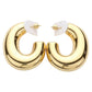 18K Gold Dipped Chunky Stainless Steel Hoop Earrings