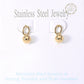 18K Gold Dipped Stainless Steel Mini Ball Dangle Earrings