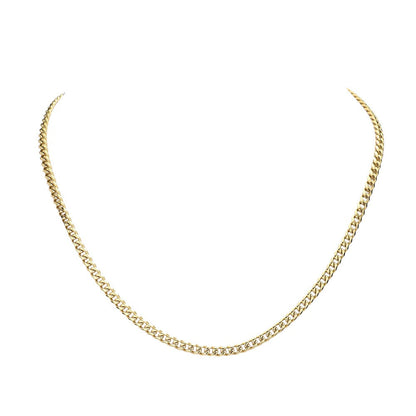 6 Diamond Cut Stainless Steel 18 Inch 4mm Cuban Chain Necklace