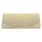 Bling Solid Rectangle Evening Clutch Crossbody Bag