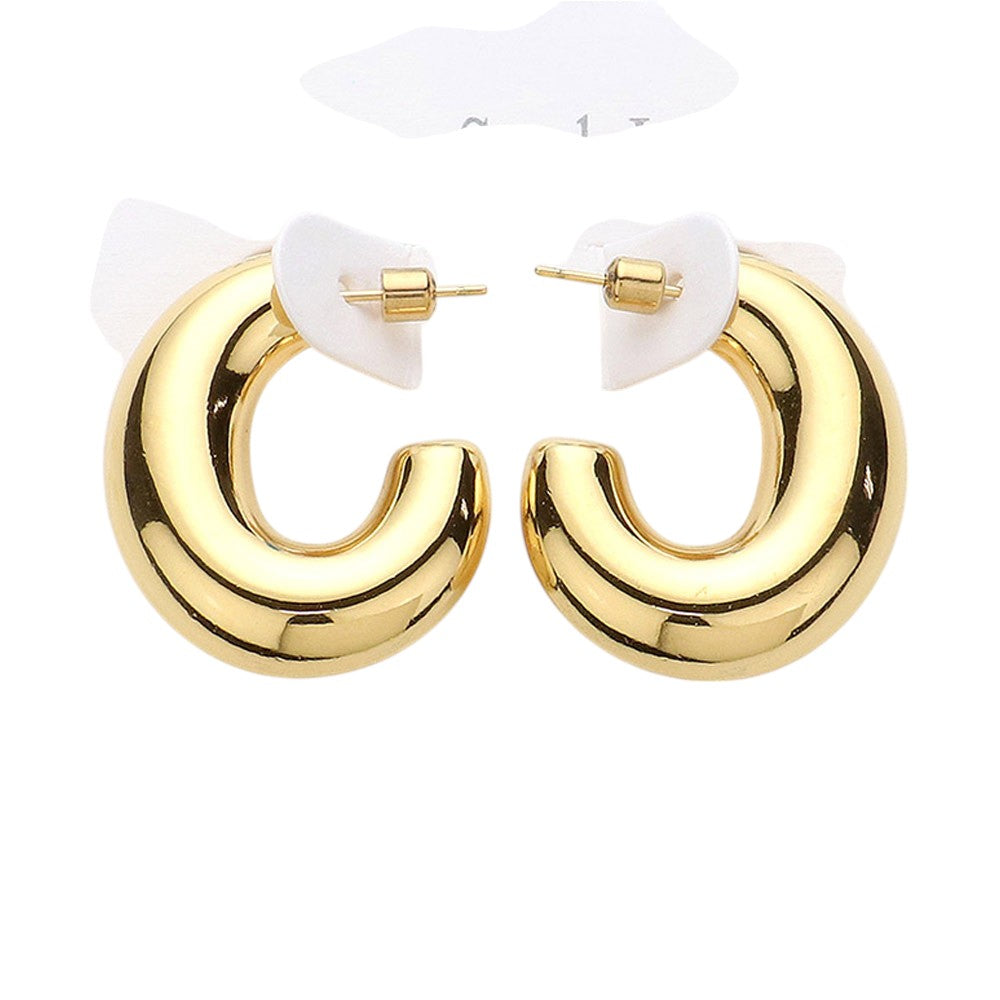 Chunky Stainless Steel Hoop Earrings