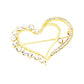 Stone Trimmed Heart Pin Brooch