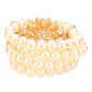 Pulsera Elástica de Perlas con Flores y Piedras