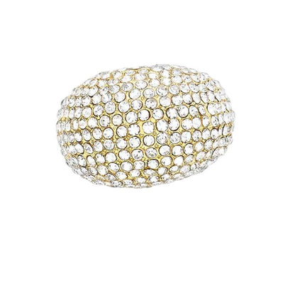 Crystal Pave Dome Stretch Ring