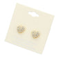 Crystal Pave Heart Stud Earrings