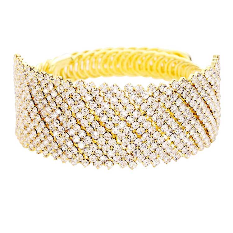 Crystal Rhinestone Adjustable Evening Bracelet