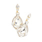 Crystal Rhinestone Teardrop Evening Earrings