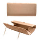 Diagonal Line Detailed Bling Evening Clutch Crossbody Bag