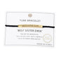 Gold Dipped BEST SISTER Pointed Rope Pull Tie Bracelet