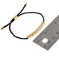 Gold Dipped BRAVE Bar Pointed Rope Pull Tie Bracelet