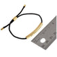 Gold Dipped Bar Pointed Rope Cinch Pull Tie Bracelet