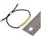 Gold Dipped Bar Pointed Rope Cinch Pull Tie Bracelet