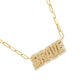 Gold Dipped Brave Message Pendant Necklace