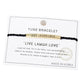 Gold Dipped LIVE LAUGH LOVE Message Rope Pull Tie Bracelet