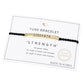 Gold Dipped STRENGTH Message Pointed Rope Pull Tie Bracelet