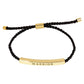 Gold Dipped WARRIOR Bar Pointed Rope Pull Tie Bracelet