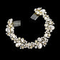Floral Pave Glass Crystal Hair Comb