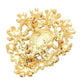 Glass Crystal Flower Cluster Brooch