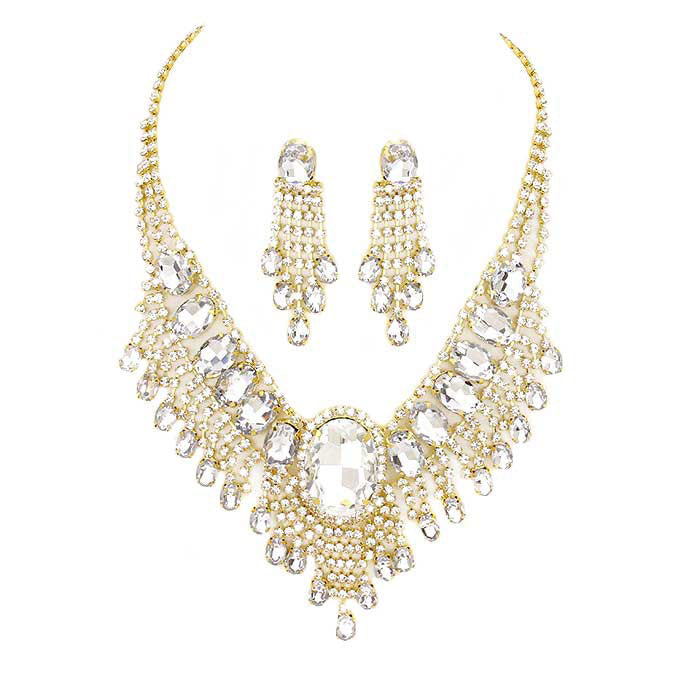 Glass Stone Ephemeral Wings Necklace