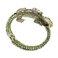 Crystal Rhinestone Crocodile Alligator Hinged Cuff Bracelet